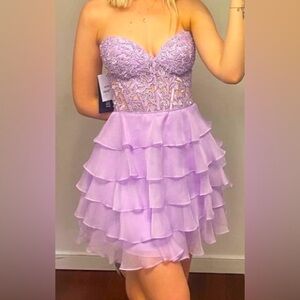 Sherri Hill lilac HoCo dress
